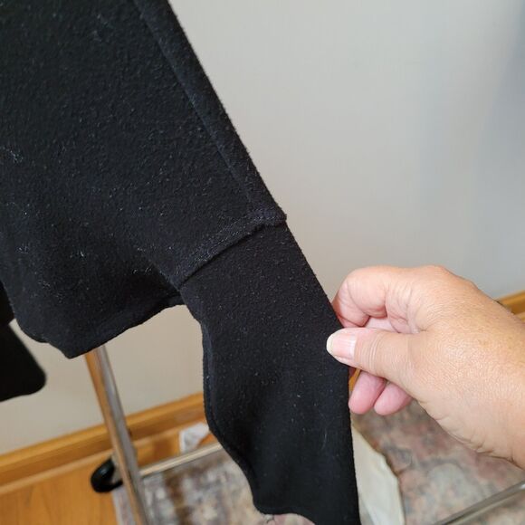 Jolie Boxy Black Dolman Slv Soft Sweater Sz M Lightweight - Picture 4 of 8